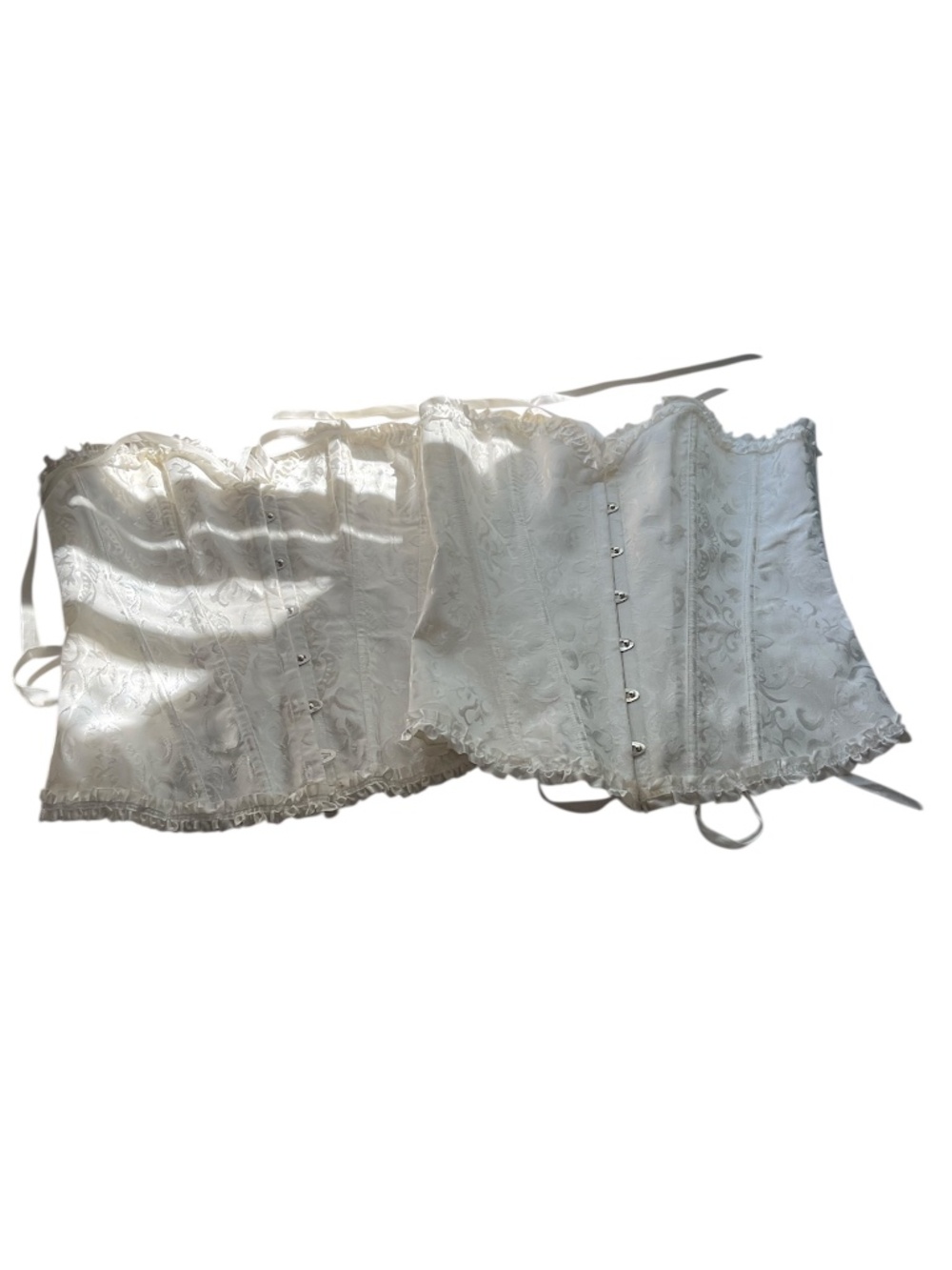Pair of White Corsets Size XL